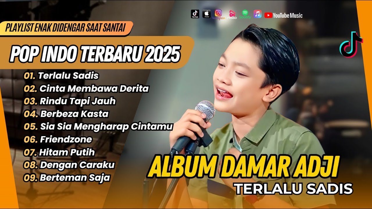 DAMAR ADJI - TERLALU SADIS | CINTA MEMBAWA DERITA | RINDU TAPI JAUH || LAGU POP TERPOPULER 2025