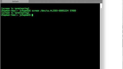 How to use SCREEN command with USB serial