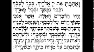 Shema Reading Part 1 Sephardi Moroccan Nusach