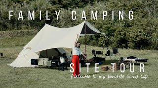 Welcome to ivory site！我が家のサイトルームツアー/九州5人ファミリーキャンプ/familycamping/cinematicvlog/α7sⅲ