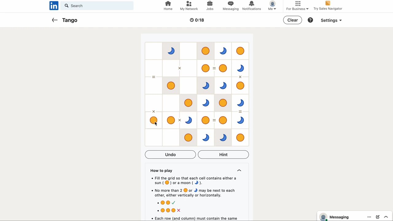 LinkedIn Tango #36