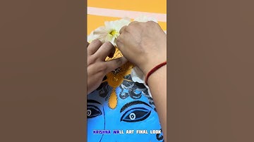 Krishna wall art final part || Part 2 || #radheradhe #jaishreekrishna #ytshorts #youtubeshorts