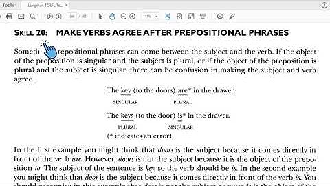 TOEFL Structures Skill 20 Make Verbs agree after Prepositional Phrases