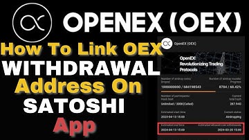 How To Link Your OpenEx (OEX) Address In The Satoshi App For Withdrawal