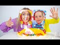 Pie Face challenge for kids - Funny family game