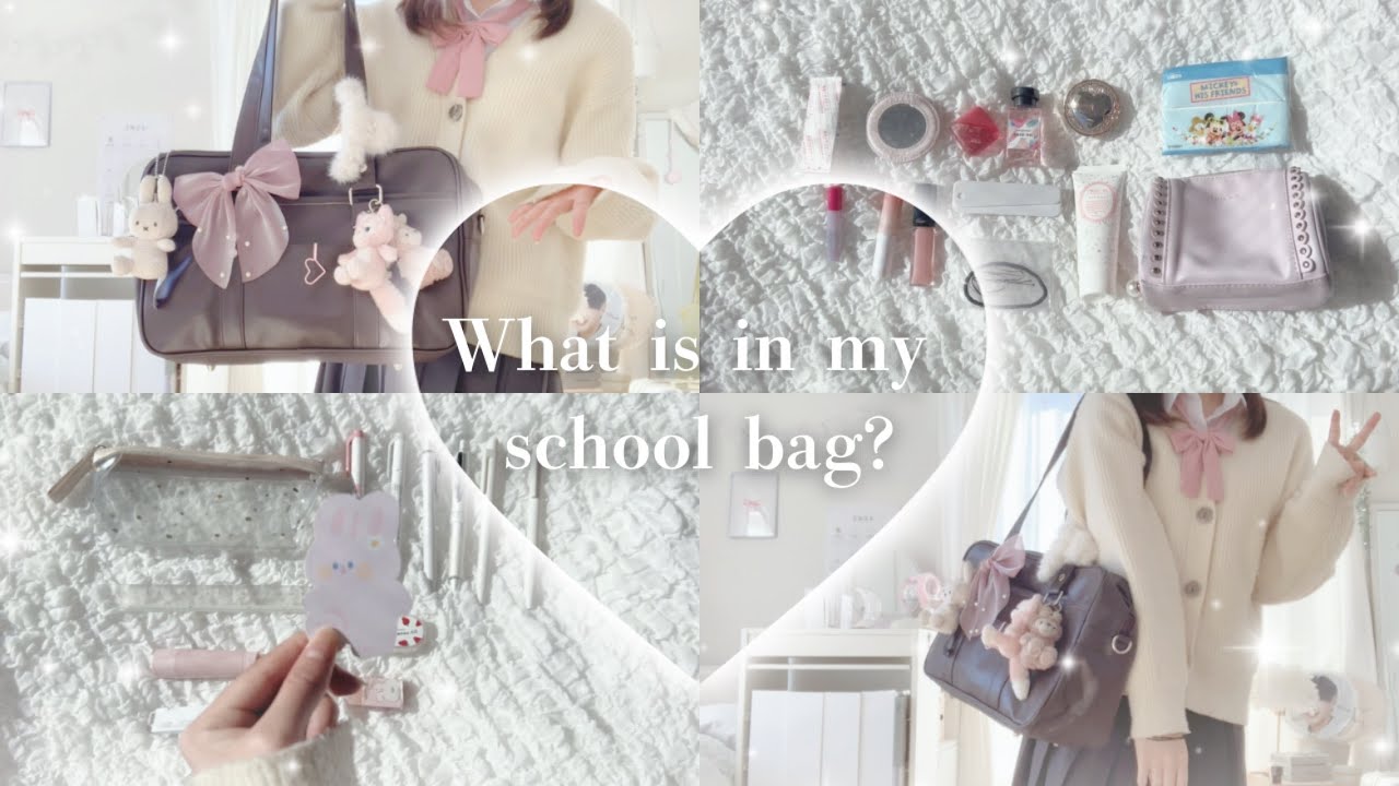 持ち物多めな高校生のスクバの中身🎀👜/筆箱の中身/ノートのとり方/