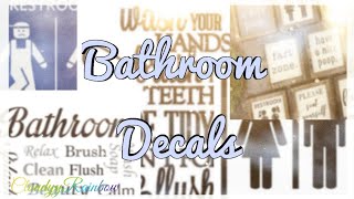 Bathroom Decals ||welcome to bloxburg|| ♡CloudyyRainbow