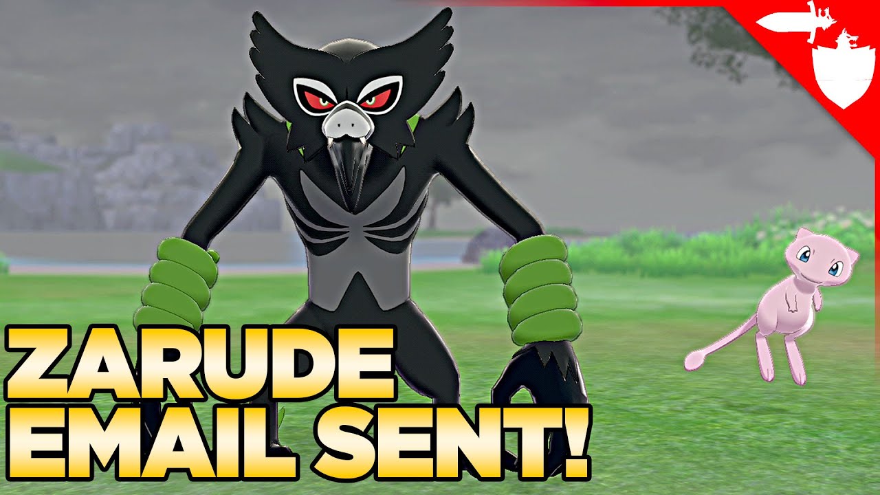 Redeem Zarude Email Now to get Zarude in Pokemon Sword and Shield 