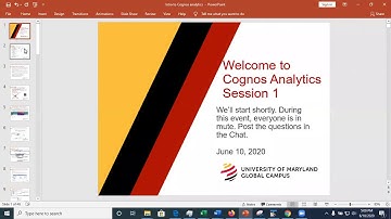 DATA 610 Cognos Analytics session 1 Summer 2020