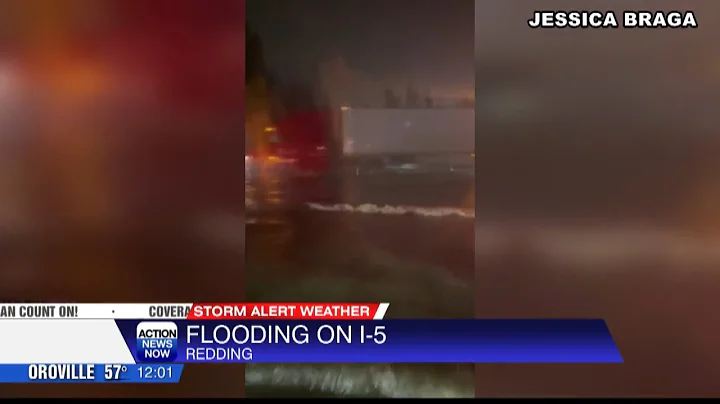 Floodwaters impact Highway 273, Interstate 5 in Redding