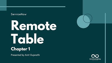 ServiceNow Get started with Remote Table | ServiceNow Remote Table Chapter 1 |  ServiceNow Demo