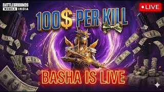 BGMI CUSTOM ROOM LIVE II PER KILL RS.150 II BGMI 1V1 LIVE II PLAY FOR WIN EXCLUSIVE PRICE BASHA LIVE