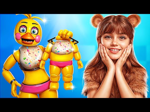 Provocarea Transformarii FNaF in Viata Reala! Am fost Adoptata de Freddy si Chika!