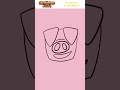 Draw Pig Squeak from Chickenhare 🐷
