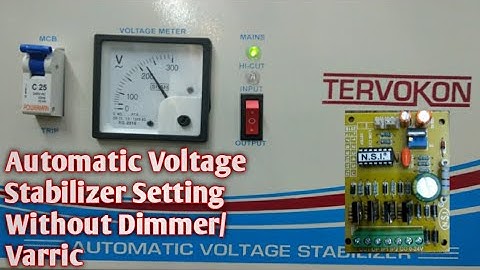 Automatic Voltage Stabilizer को बिना Dimmer/Varriac के कैसे setting करते हैं|Adjust voltage