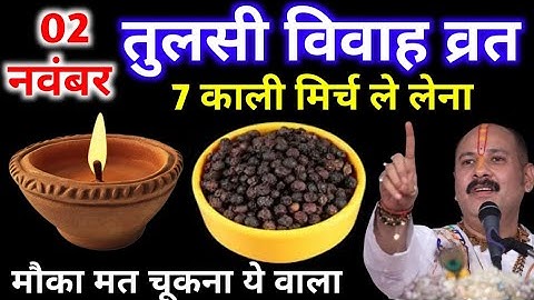 2 नवम्बर तुलसी विवाह व्रत को 7 काली मिर्च वाला उपाय जरूर करे | pandit mishra Ji