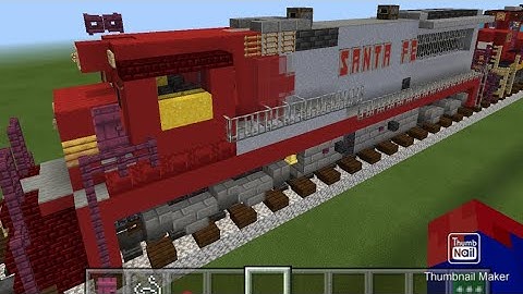 Minecraft Santa Fe U28cg locomotive tutorial