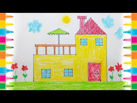 How to Draw a House Easy Step by Step - YouTube