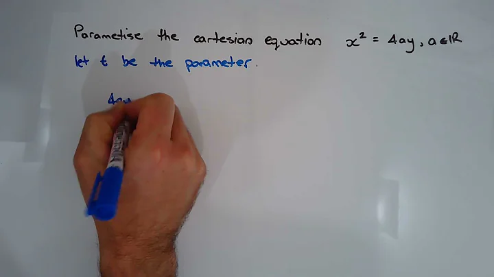How to convert a Cartesian equation into parametric form - Example 2 (x^2 = 4ay)