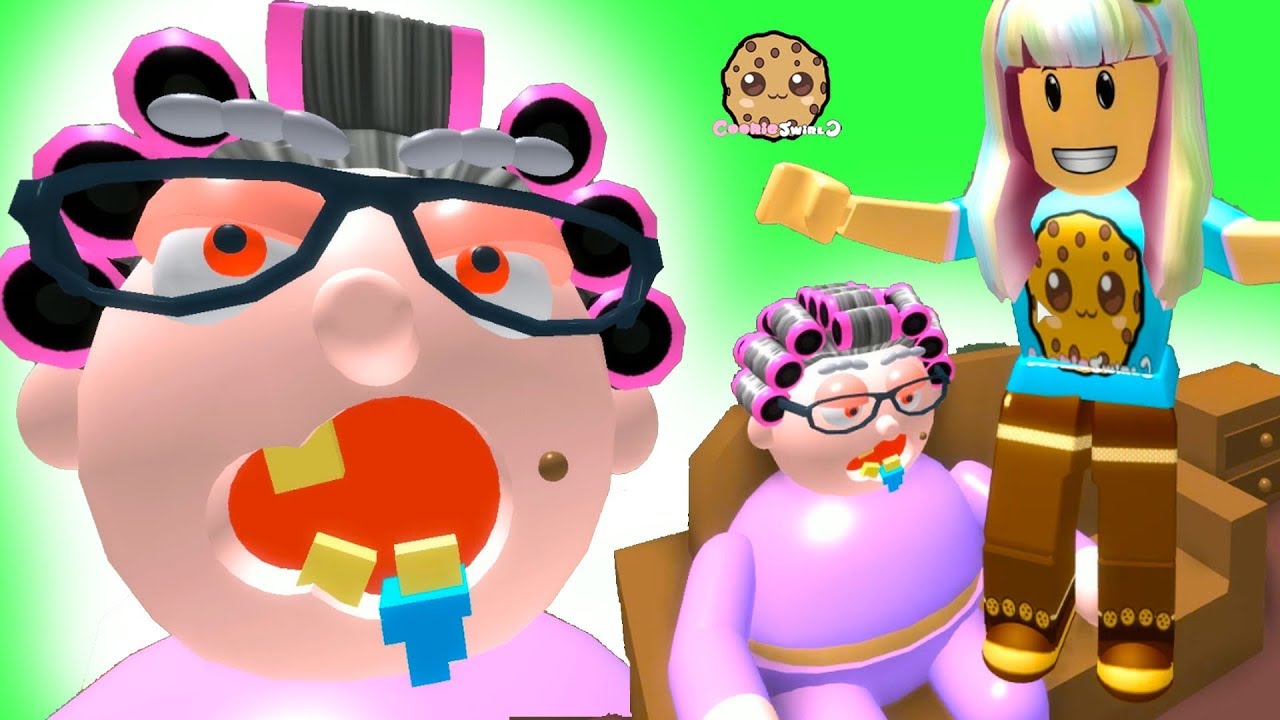 My Grandmas Crazy House Roblox Obby Let S Play Video Games With Cookie Swirl C Youtube