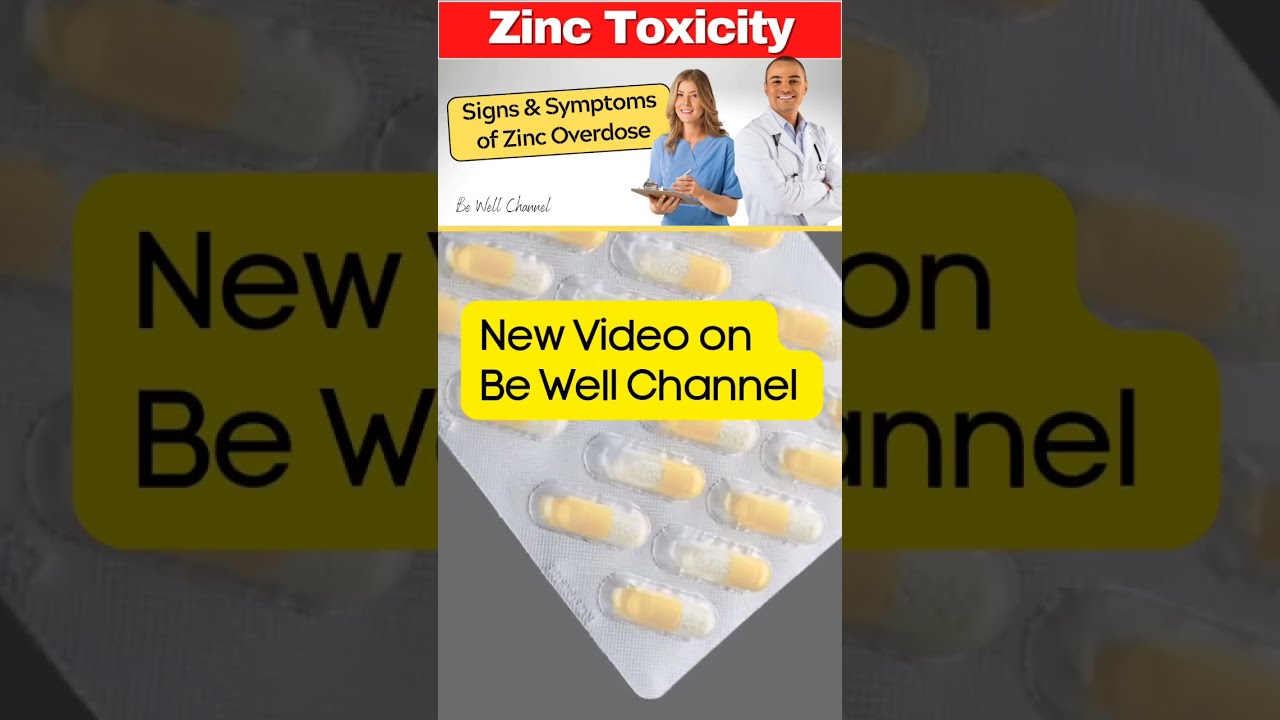 Zinc Overdose Or Toxicity Full Video On Bewellchannel Shorts Shortvideo