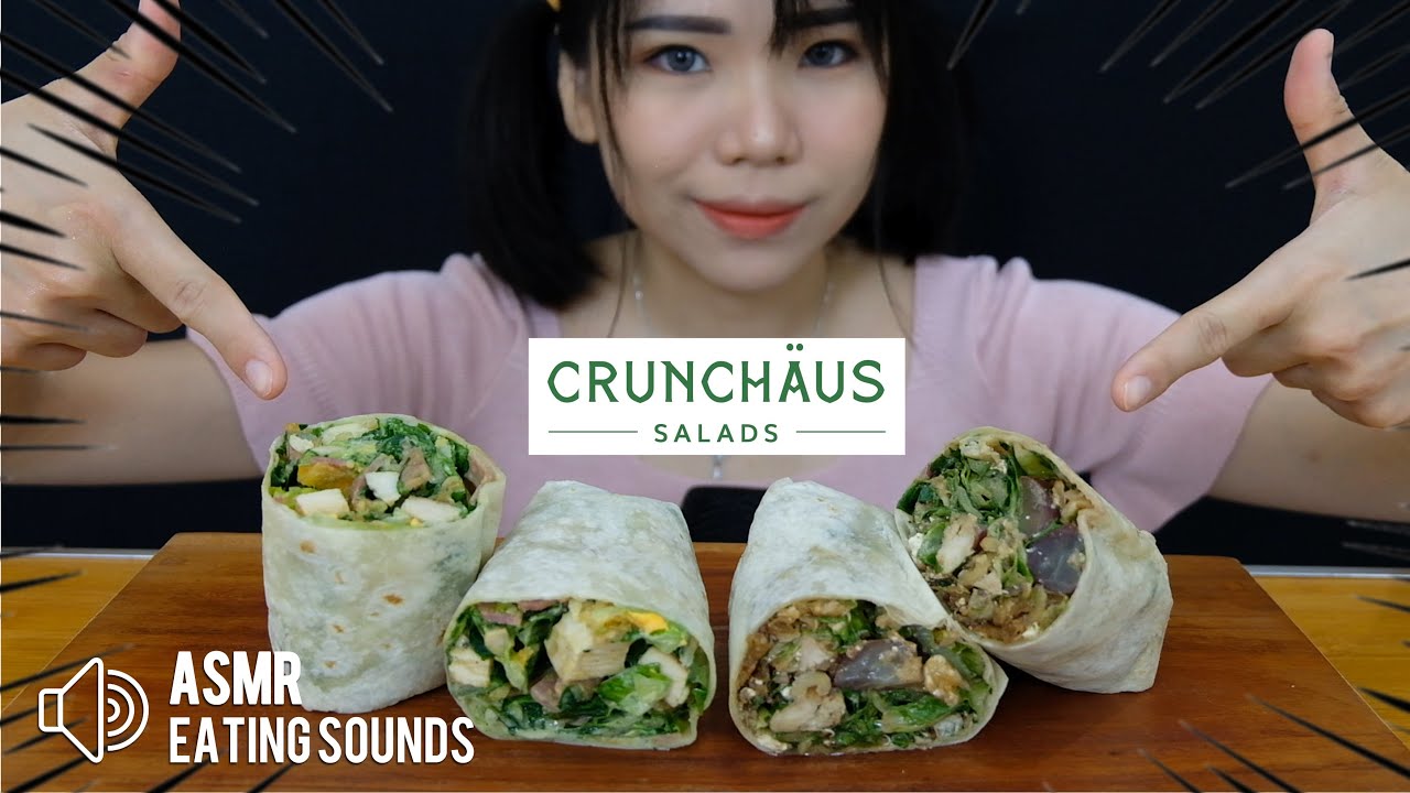 ASMR MUKBANG SALAD WRAP// CRUNCHAUS || ASMR INDONESIA - YouTube