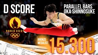 Oka Shinnosuke - Parallel Bars Olympic 2024 Routine - D Score