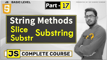 How to use substring substr and slice methods in Javascript for Beginners in Hindi  #17