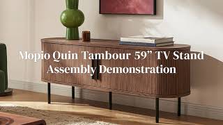 Mopio Quin Tambour 59“ TV Stand Assembly Video