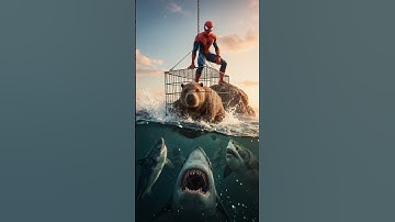 giải cứu capybara khỏi hồ cá mập #spiderman #siêunhânngườinhện #sieuanhhung