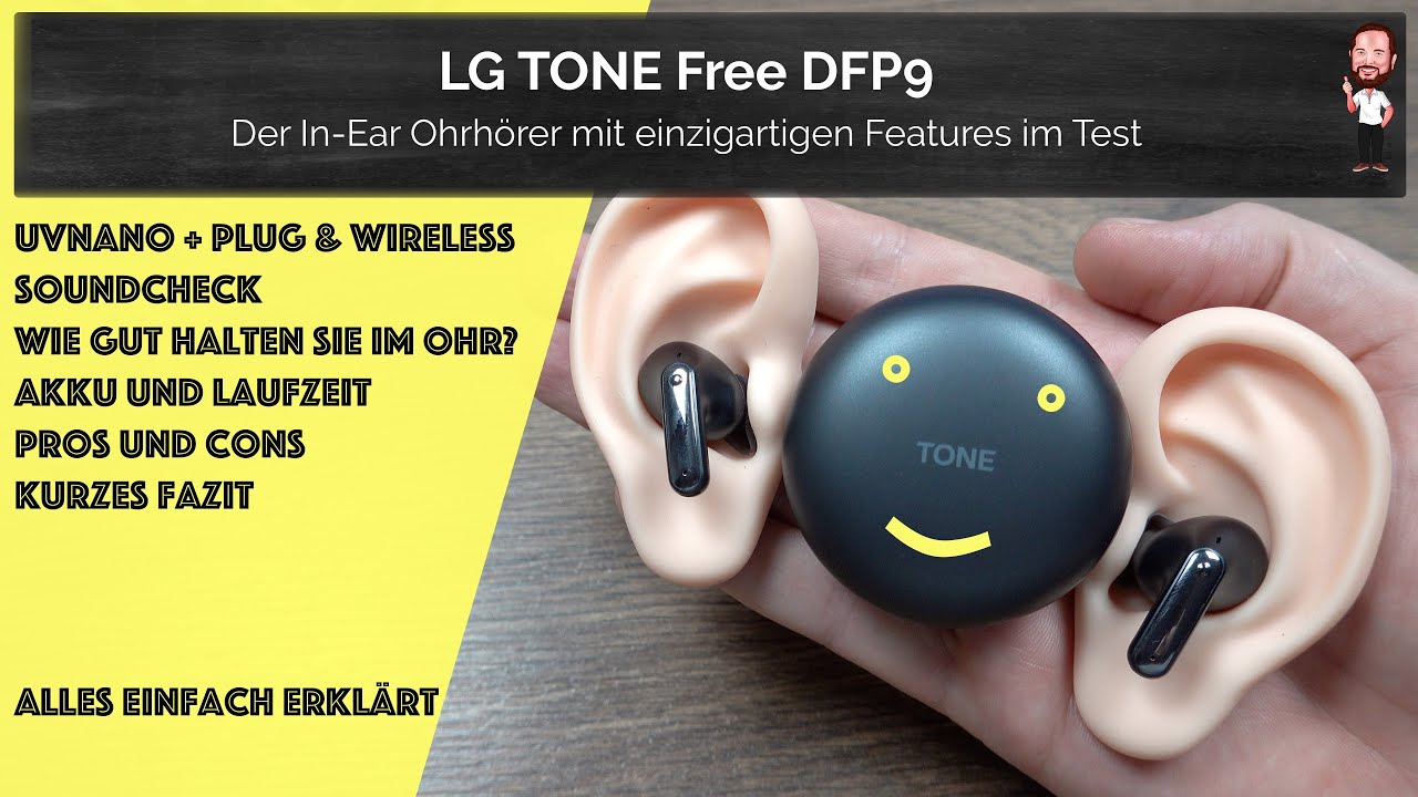 LG TONE Free DFP9 Der Bluetooth UV Kopfhörer / Ohrhörer
