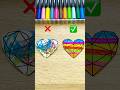 The perfect cut of the rainbow heart. ✂️ From clutter to neatness #shorts #nice #Vivid images