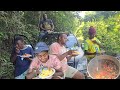 Mango coconut rice w pigs tail  bake beans  hills cooking