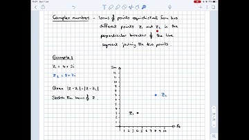 1 Complex numbers loci perpendicular bisector