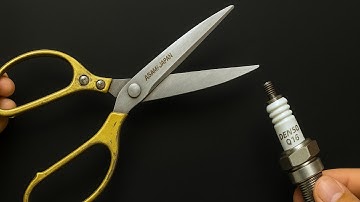 No One Believed This! Sharpening Scissors with a Spark Plug 😱
