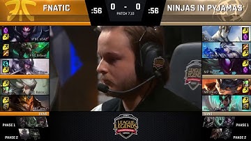 FNC vs NIP Highlights Game 1 EU LCS SUMMER 2017 Fnatic vs Ninjas in Pyjamas W1D3