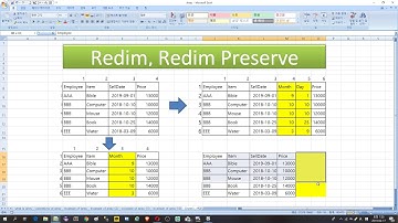 Array redim preserve