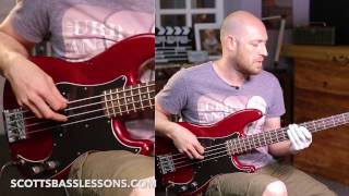 Pino Palladino Style Bass Riff (with a few twists of my own!) - Quick Riff /// Scott's Bass Lessons chords