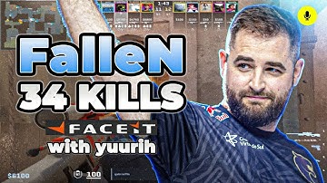 CS2 POV | FalleN Faceit Ranked with yuurih (DUST2) Voice Comms 34-17