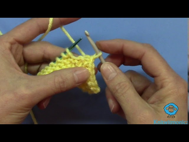 How to cast on knit stitches using a crochet hook 