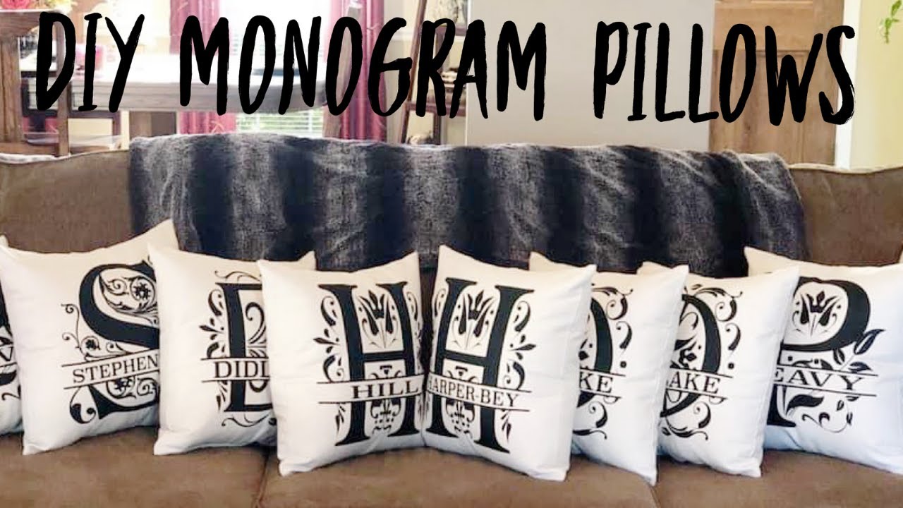 How To Make Personalized Monogram Pillows For Under 10! YouTube