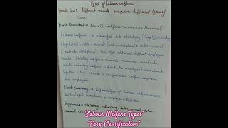 Labour Welfare Made Easy: Classification &amp; Meaning