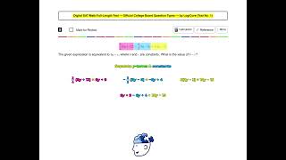 Full Rewrite an Expression in the Form by + c | Digital SAT Math (Advanced Math) News
