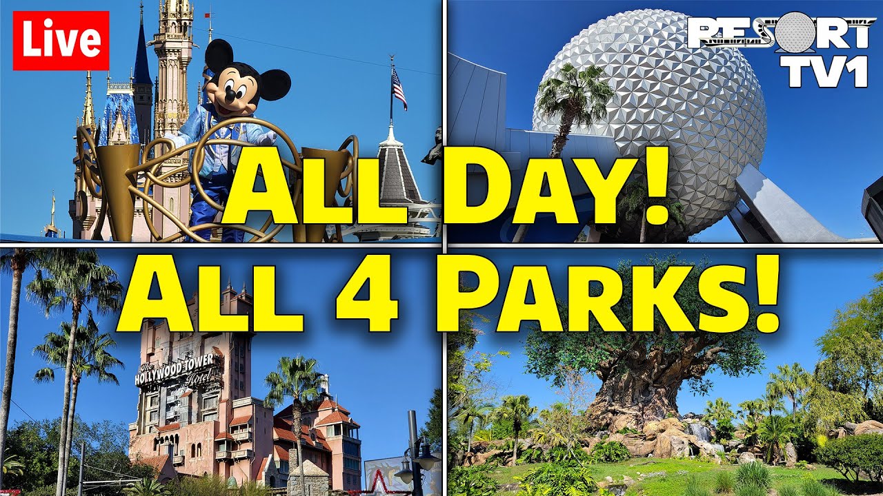 🔴REPOST: All Day - All 4 Walt Disney World Parks - Live Stream - Part 1