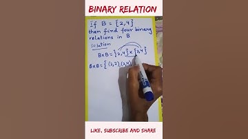 Four Binary Relations #setsrelationsandfunctions #maths #shorts