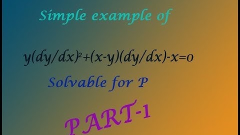 VTU Engineering Maths 2 differential equation Solvable for P example(PART-1)