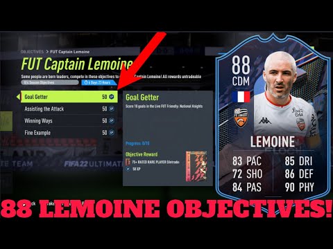 HOW TO COMPLETE LEMOINE OBJECTIVES FAST! - 88 Rated FUT Captains Fabien Lemoine Objective - FIFA 22