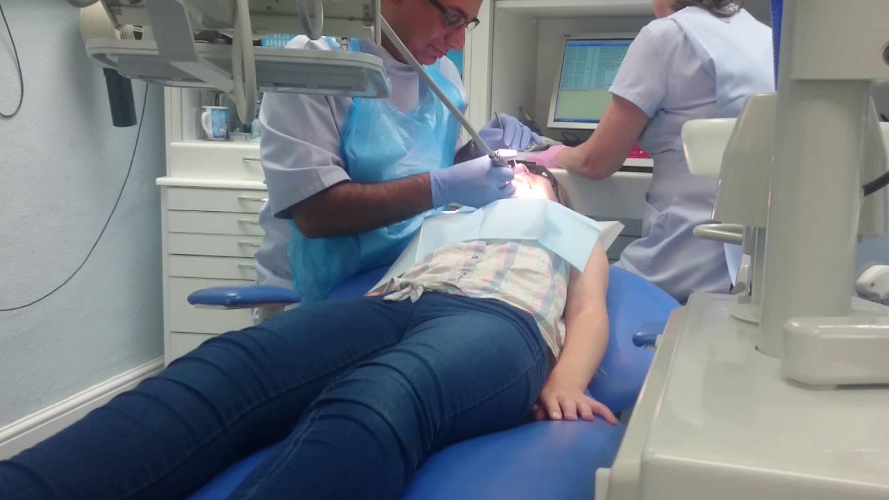 Girl laughing at dentists!