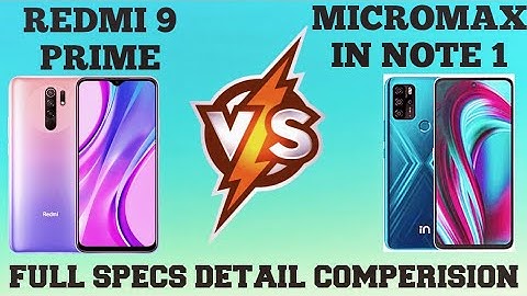 IN NOTE 1 VS REDMI 9 PRIME-FULL SPECS DETAIL COMPARISON | MICROMAX VS REDMI | TOTAL TECH |