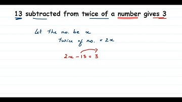 13 subtracted from twice of a number gives 3. Find the number.